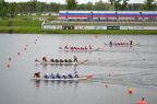 На гребном канале города Барнаула состоялись впервые в России динамовские соревнования по гребле на лодках «Дракон»